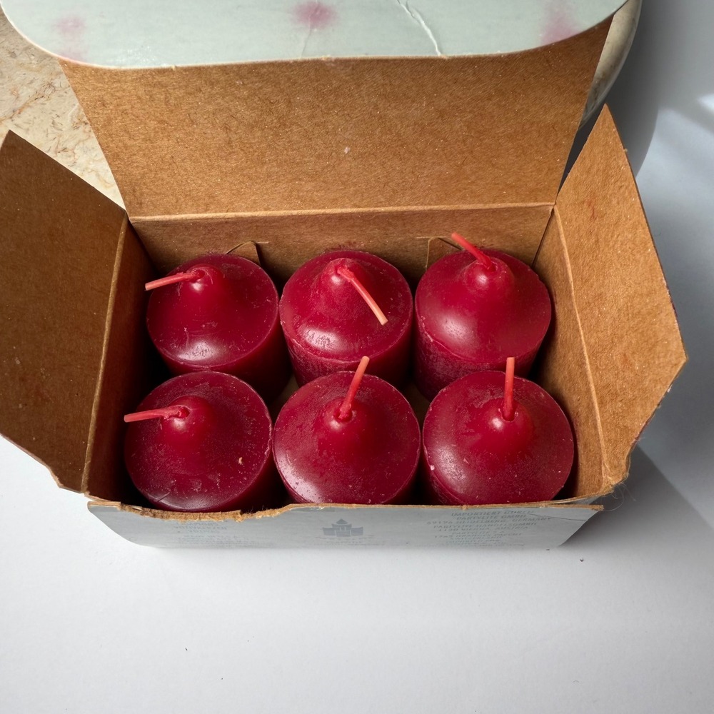 PartyLite Votive Candles 6 Pack Red Cranberry V0623 Scented Made in USA